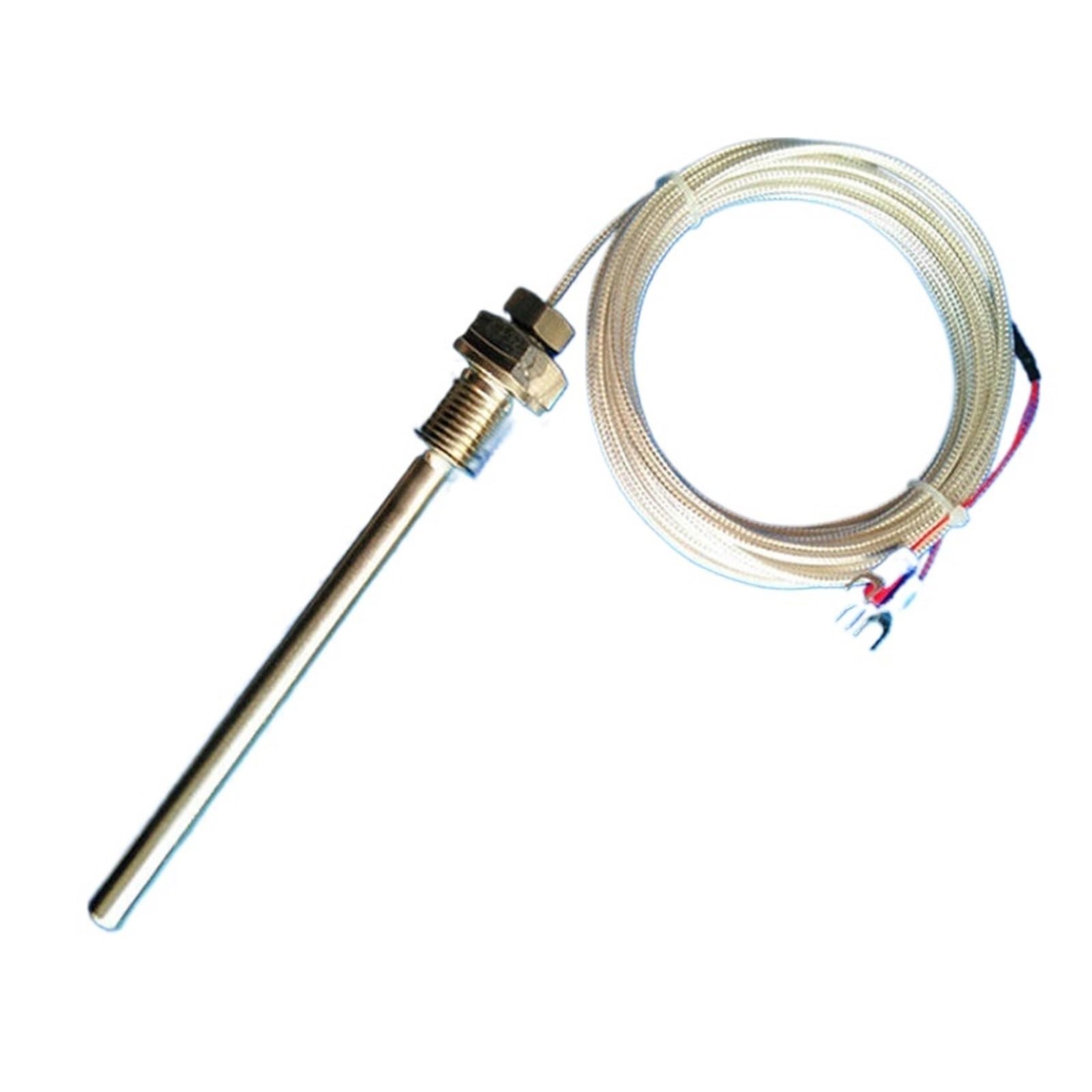 SSIMOO Sonda termopary PT100 Termistor platynowy Wodoodporny olejoodporny czujnik temperatury G1/2 Sonda temperatury termopary L 200mm kindly (Size : 2m)