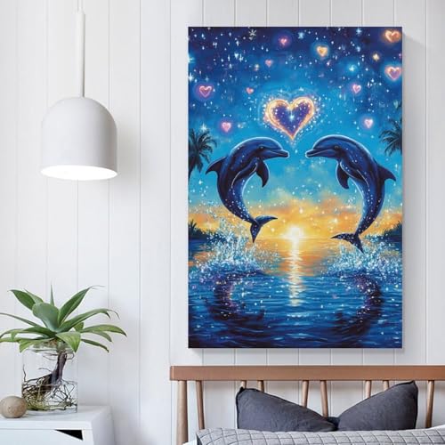 Cuadro decorativo pinturas murales de delfín para impresiones lienzo 5