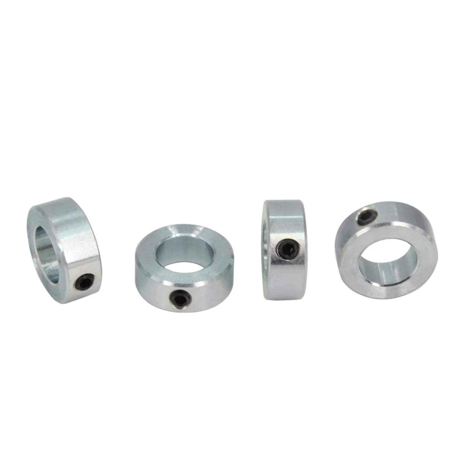 Juego de Collares de Eje con Orificio de 8 Uds. De 1/2 ", Collares de Bloqueo de Acero sólido chapados en Zinc Estilo Tornillo con diámetro Exterior de 1" y Ancho de 7/16"
