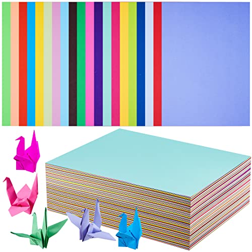 1000 Sheets Construction Paper Assorted Colors Bulk School Supplies 9 x 12 Inches Art Classic Lightweight Paper Craft for Kids Adults Holiday Drawing, 20 Colors (1000 Sheets)