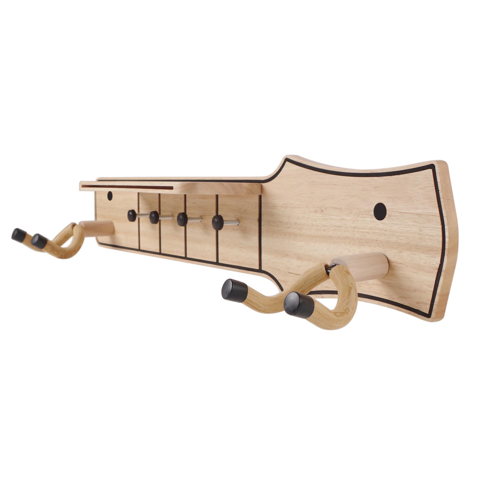 Jazuaiao Compacts Wall Mounted Guitar Hanger Electric Basses Guitar Wall Hook Hanger for String Instruments Metal Wood Composite