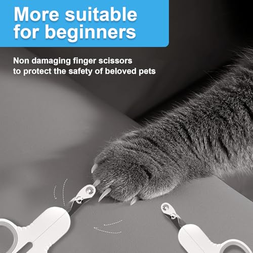 SpetngSake Krallenschere Katzen,Katzen Krallenschneider Sicherheits Edelstahl,Hundekrallen und Katzenkrallen Schneider,Hunde Katzen Nagelschere,Nagelknipser Katze für Welpen,Hasen und Meerschweinchen