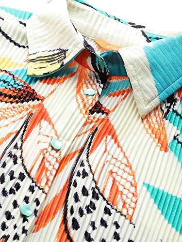 Image of INDO ERA Women's Silk Blend Tunics Printed Top with Pant Lounge Wear Night Dress (LWCD0ML1011 Cream S to XXL-Size)
