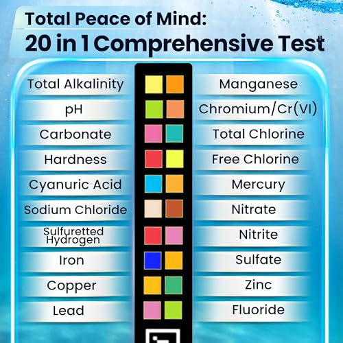 Image of 20-in-1 Drinking Water Test Kit with App, Digital Water Tester for Drinking Water, Home Water Test Kit, Well Water Testing Kit, Water Test Strips for Lead, Hardness, Chlorine, Nitrate & more