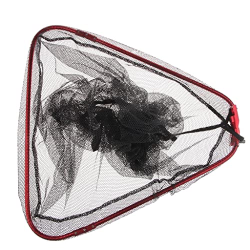 Tête d'épuisette triangle en aluminium avec filet de pêche souple cadre robuste - 5