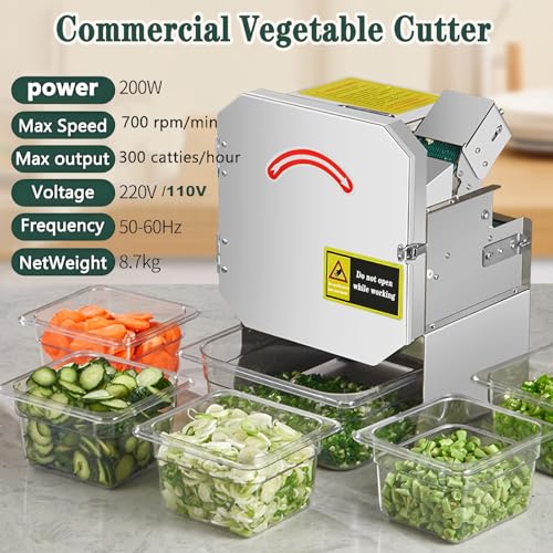 Cortadora automática de vegetales comercial 200W miniatura 5