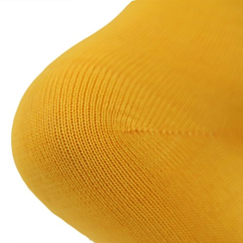FOMANN Teens Soccer Socks Wholesale 4 Pack Boys Girls Kids Cotton Thicken Knee Long Soccer Socks Team Socks for Children (11 to 14 Years, Yellow)3