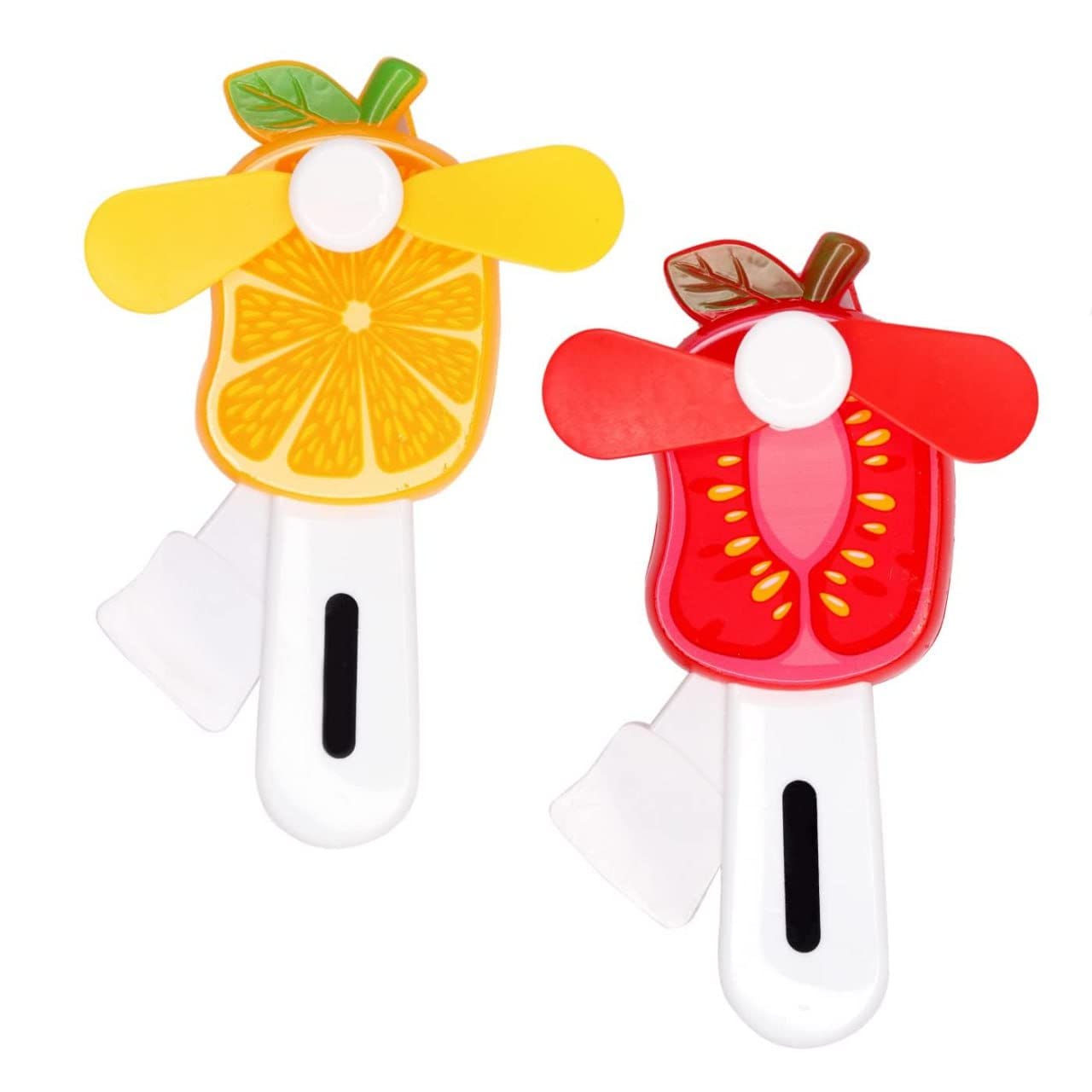 Tinkpin 1 Pc'S Kid'S Hand Pressure Mini Fan Fruit Shape Cute Squeeze Toys/Cool Summer Fan/Fan Without Battery [Pack Of 01], Multicolored