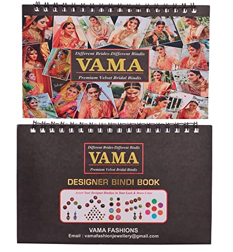 VAMA FASHIONS Plain Round Red Maroon Multicolour Kumkum Bindis sticker Bindiya Spiral Bride Groom Dulhan bindi book for women - Image 5