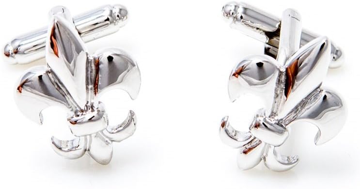 MRCUFF Fleur De Lis Pair Cufflinks in a Presentation Gift Box & Polishing Cloth …