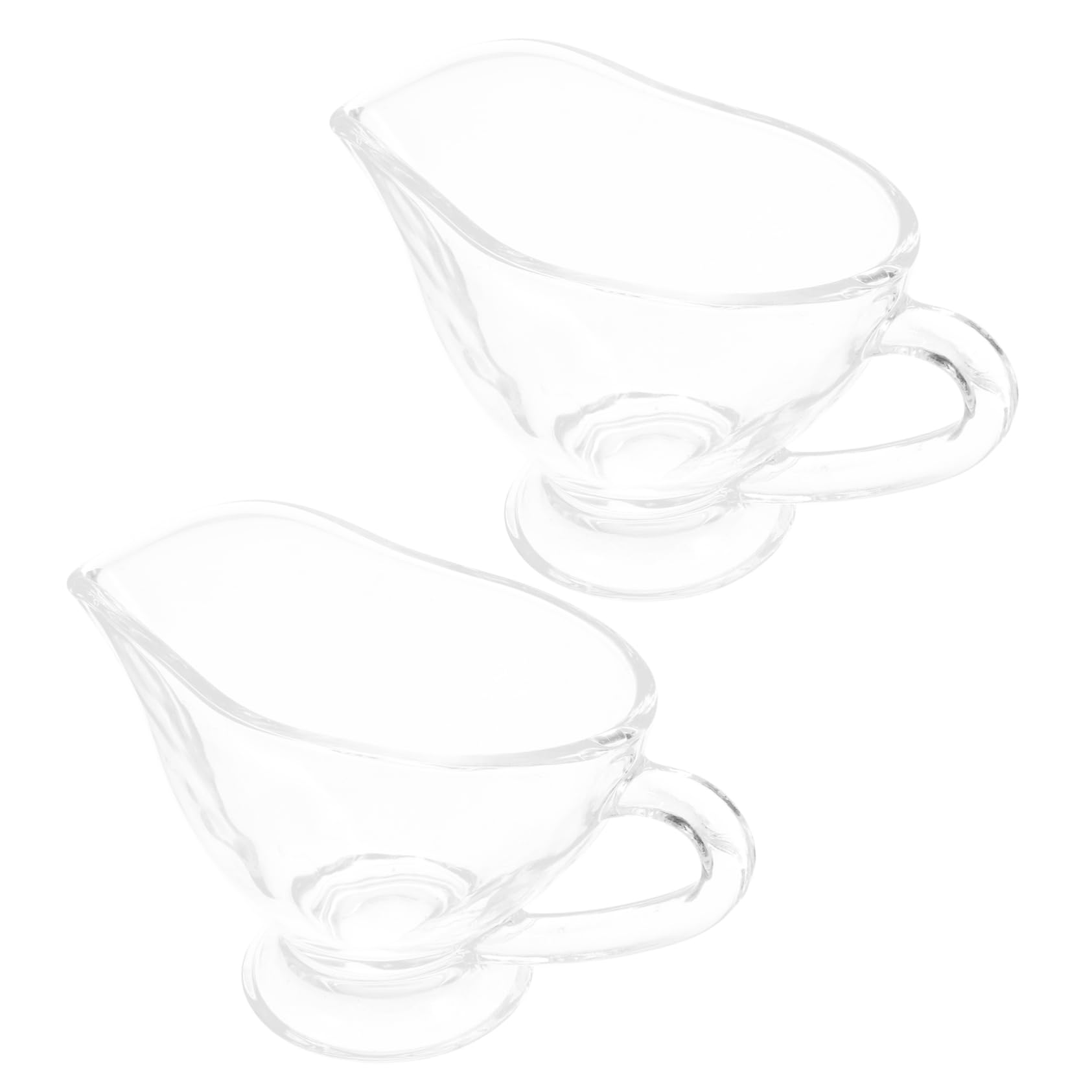MAGICLULU 2pcs Glass Sauce Cup Sauce Container Gravy Boat with Lid Ladle Gravy Cup Dispenser Salad Dressing Server