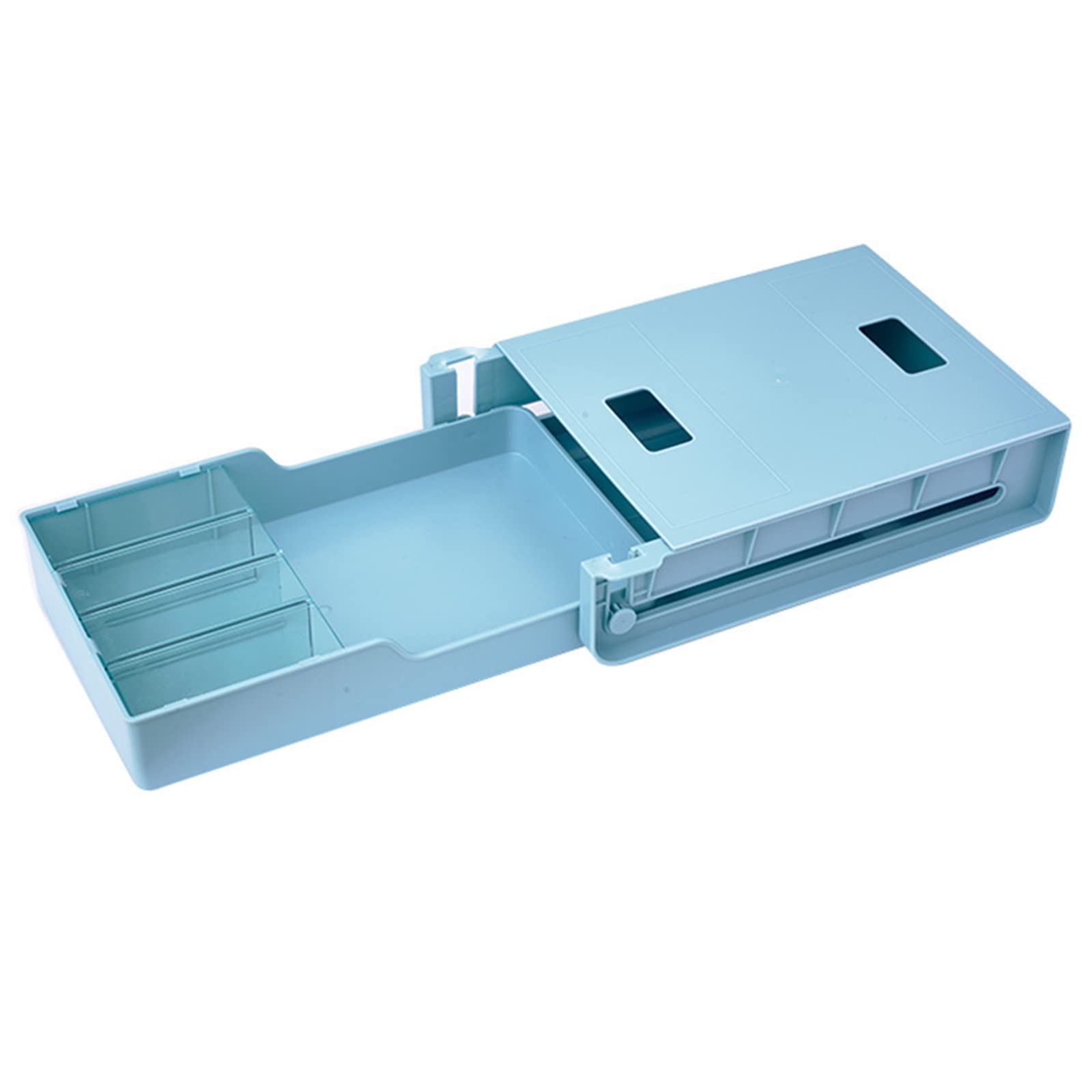 Multi Purpose Under Desk Storage Adhesive Desk Accessories Organizers for Phone Pens Pencil for Cut Under Storage Drawers Boxes for Organizing Slide Out Drawer Attachment