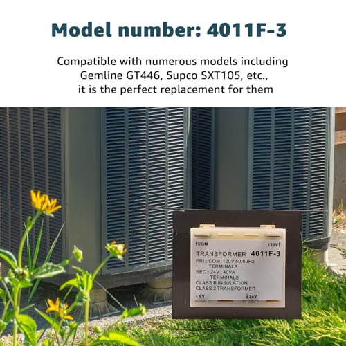 4011f-3 120v to 24v transformer 40va for trane furnace compatible with furnaceshvac equipment 24 volt furnace transformer