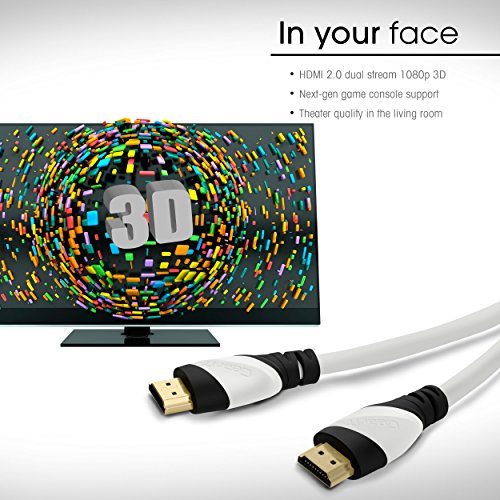 15 Ft Hdmi Cable, Gearit 2-Pack Pro Series Hdmi 2.0 Cable 15 Feet High Speed Ethernet Support 4K 60Hz / 1440P 144Hz Resolution In 3D Video And 3D Gaming And Arc Audio Return Channel, Black #TOP4