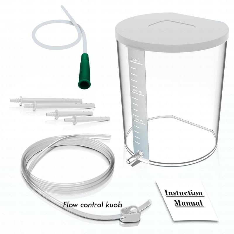 Image of OTICA Enema Kit for Adults and Kids Anima Kit with Flexible Tube for Self Use Enima Pot for Home use (1500ml) White