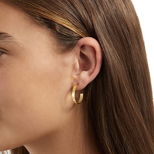 Image of Amazon Essentials 14K Gold Plated Square Edge Hoop