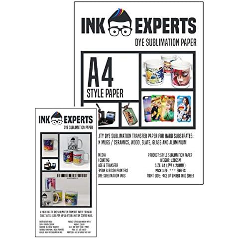 Ink Experts Style A4 and Mug Size Sublimation Paper Bundle Pack Cover