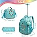 HTgroce Schulranzen Mädchen Schultasche mit Rollen Rucksack Trolley Rucksack mit Rollen Schulranzen mit Rollen für Mädchen Trolley Kinder Mädchen Rucksäcke Kinder Schultasche-Set.