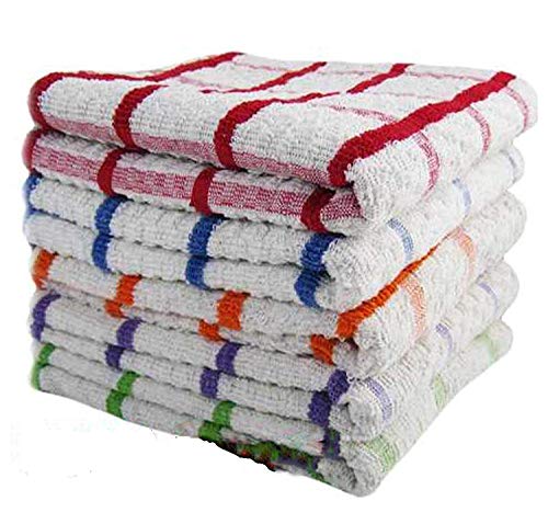 MOLLY MALOU 100% Jumbo Check Natural Cotton Tea Towels Professional Grade Restaurant Bar Catering Kitchen Dish Cloth Large (70cm x 50cm) (2) - Cosy Home Interiors MOLLY MALOU 100% Jumbo Check Natural Cotton Tea Towels Professional Grade Restaurant Bar Catering Kitchen Dish Cloth Large (70cm x 50cm) (2)