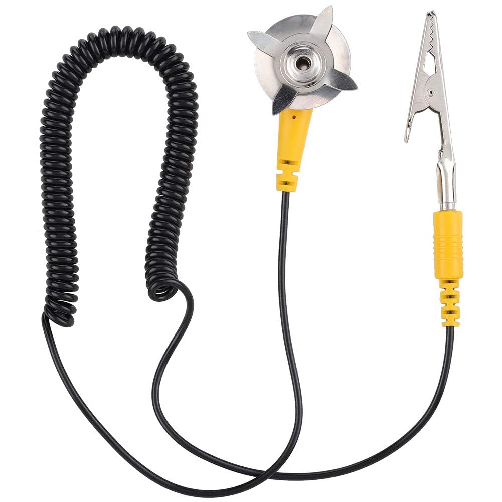 SVR-Anti-Static ESD Grounding Cable Coiled Cord, with Alligator Clip Claw and PU Grounding Wire 2pcs-picture-31