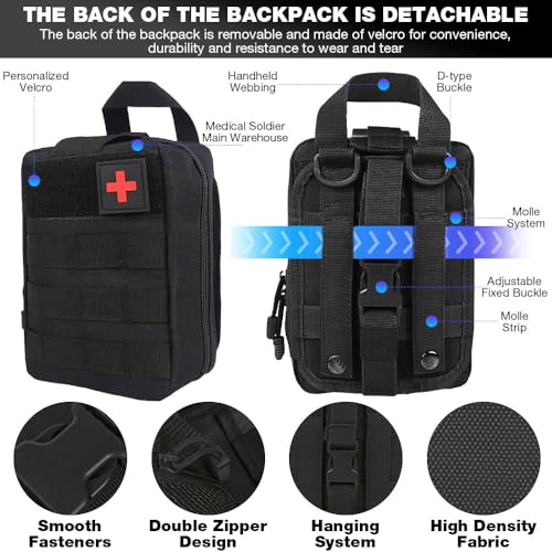 Survival Kits, First Aid Kit, 54 Pcs Emergency Kit, First Aid Bag for Home Outdoor Hiking Camping Climbing Traveling Cycling - Image 4