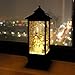 Wondise Lighted Musical Snow Globe Lantern with 6 Hour Timer, 12 Inches USB Powered & Battery Operated Spinning Water and Swirling Glitter Christmas Snow Globe Lantern Gifts(Snowman Family)