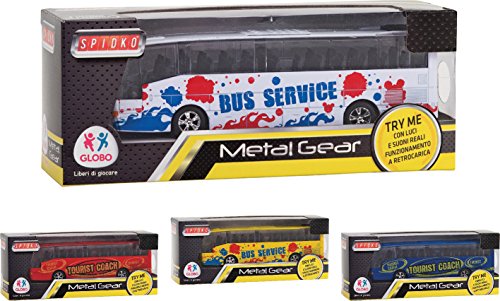Globo Toys Globo  36549 "4 Colores Spidko Try-Me Die Cast Retroc autobús con luz y Sonido