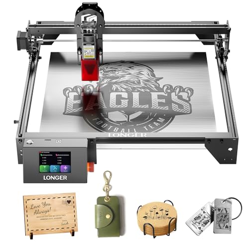 Image of LONGER Ray5 10000mW Class 4 Laser Engraver, DIY Laser Cutter Engraving Machine with 3.5 inch Touch Screen, 15.75 inchx15.75 inch Engraving Area, 0.08mm Laser Spot, for Wood, Metal, Acrylic, Glass