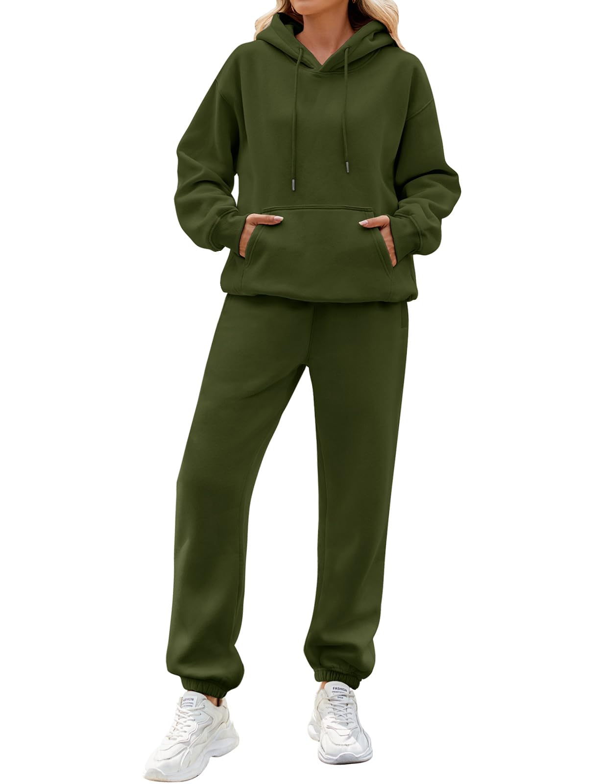 Yuson Girl Chandal Mujer Invierno Chánda Completo 2 Piezas Manga Larga Sudadera con Capucha y Pantalón Conjunto Dos Piezas Conjuntos Deportivos Fitness Jogging Ropa Deportiva