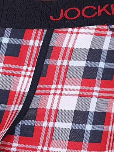 Image of Jockey US63 Men's Super Combed Cotton Elastane Stretch Printed Trunk with Ultrasoft Waistband (Prints May Vary)