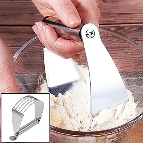 Egg Beater Flour Mixer Pastry Cutter Confection Butter Manual Kitchen Gadgets Stainless Steel Baking Tool Anti Slip Dough Blender Chef