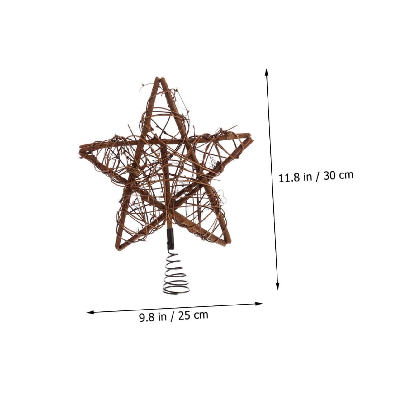 2stücke Weihnachtsbaumspitzen Fünfzackiger Stern Weihnachtsbaumdeko Christbaumschmuck Partydeko-zubehör für Weihnachtsbaumspitze Stern Zufälliger Stil