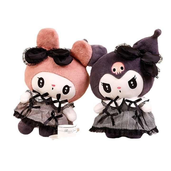 Image of Black Frock Kuromi Soft Toy Teddy Bear Adorable Plush Toys for Kids & Babies Cuddly Animal Stuffed plushie & Huggable Gifts for Toddlers, Boys & Girls