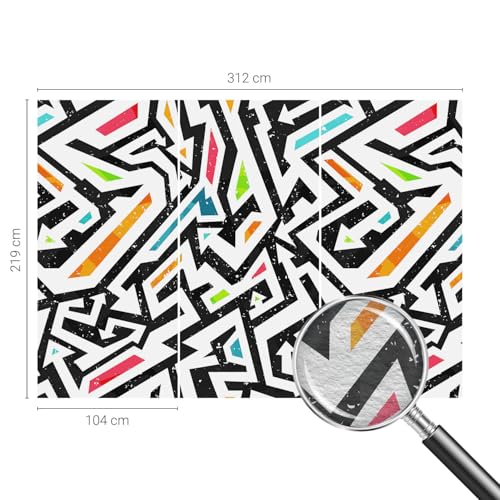 Papier peint mosaïque abstraite : rénovation murale facile 312cm - 5
