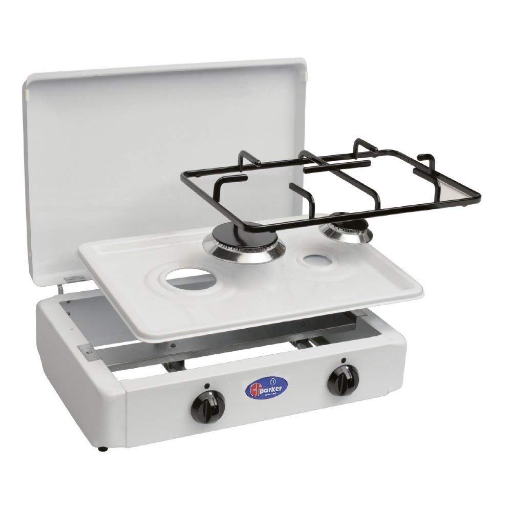 Fornello A Gas Parker 2 Fuochi GPL - Acciaio Inox, Piano Estraibile, Made In Italy - Foto 4