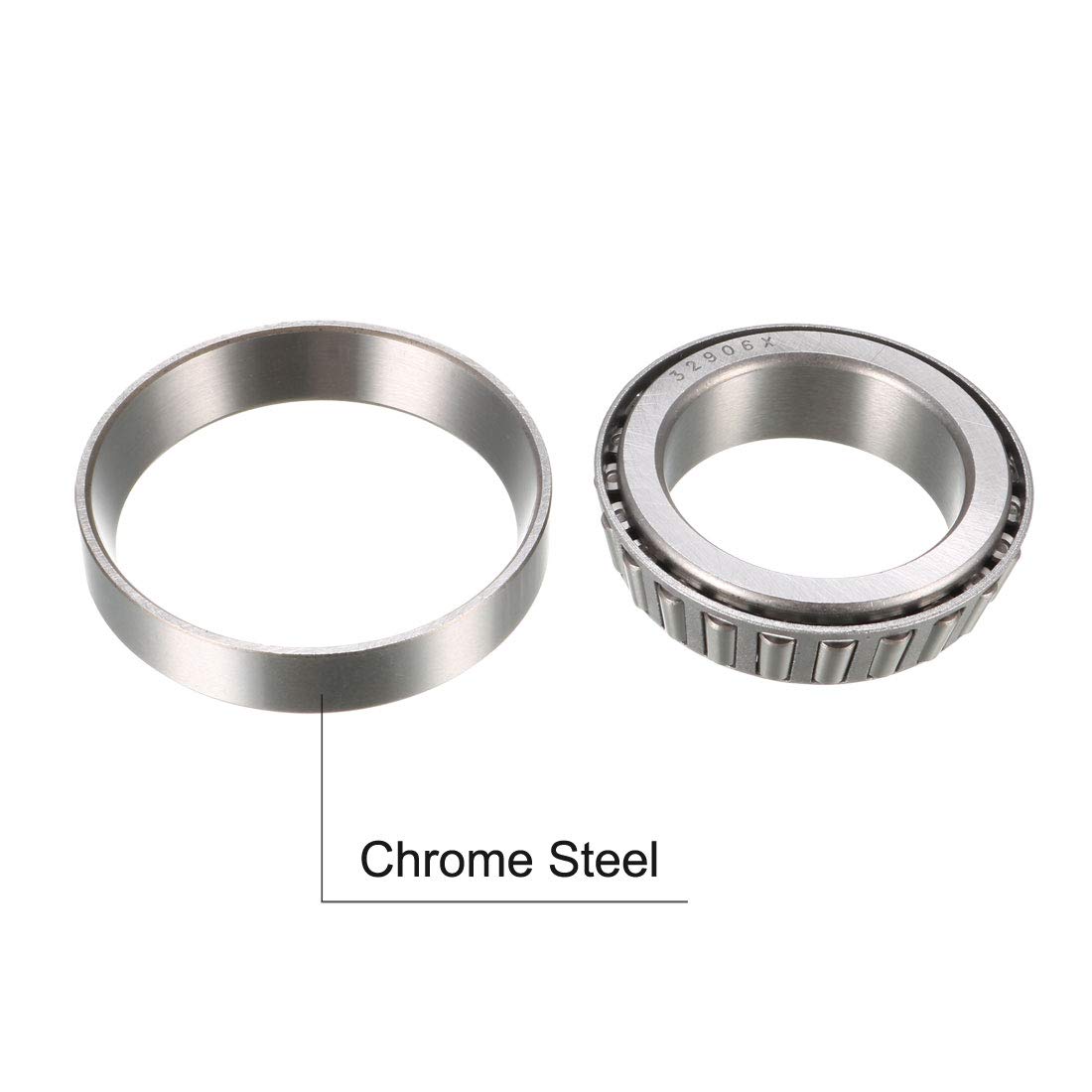 sourcing map 2 sztuki 32906X łożysko stożkowe łożysko wałków stożkowych stożek i zestaw talerzy 30 mm otwór 47 mm itp.