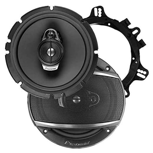 Pioneer TS-A1677S A-Series 6.5" 3-Way Coaxial 320 Watts Peak Power Car Audio Speakers