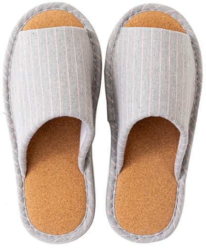 [zenHome] スリッパ コルク 室内用 ルームシユーズ 軽量 さらっと快適 コルクインソール ルームスリッパ 男女兼用