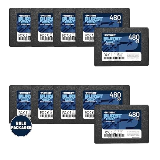 Patriot Memory Burst Elite SATA 3 SSD 480 GB 2,5 internes Laufwerk, Solid State Drive, Großpackung mit 10 Einheiten – PBE480GS25SSD0B