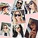 TAOTAOQI Vintage Women Oversized Sunglasses Designer Luxury Square Sun Glasses UV400 Protection Flat Lens