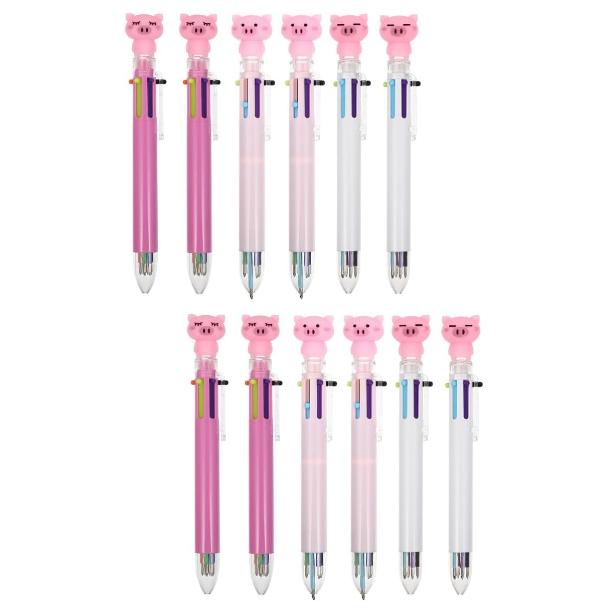 Ciieeo 2 Set 6 Penne A Sfera Penne A Sfera in Plastica Penne Creative Per Firma 6 Colori Set Di Cancelleria Estetica Per Studenti Ragazzi E Ragazze 6 Pezzi * 2