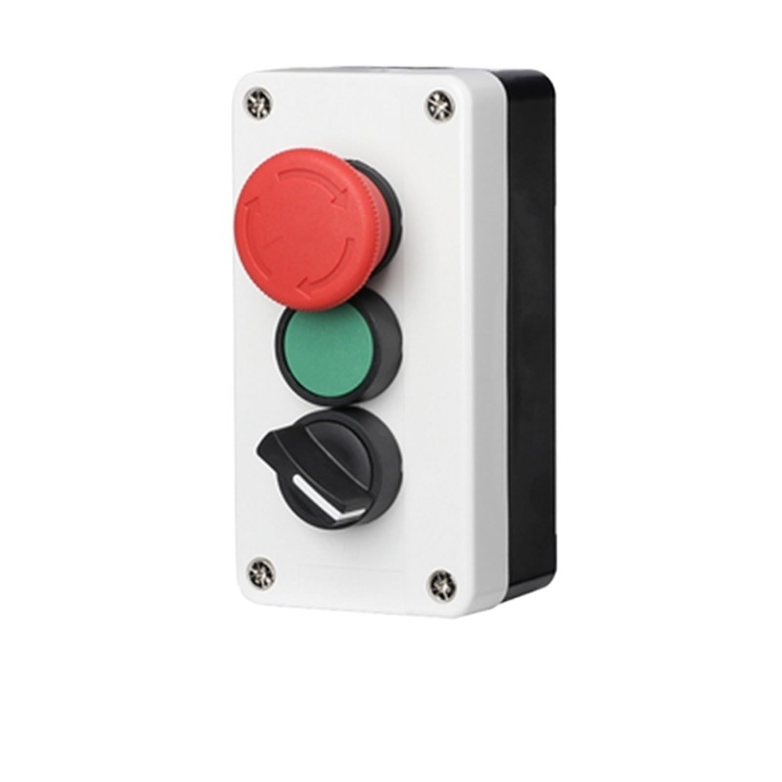 Interrupteur rotatif industriel pour commande de machines et bouton d'arrêt d'urgence 10A