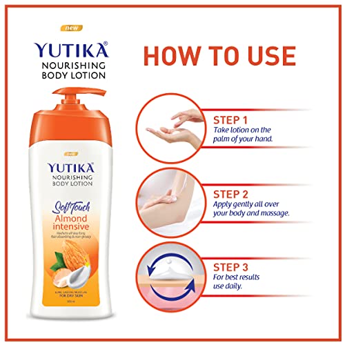 Image of Yuthika Almond Body Lotion 500ml with Sunscreen Lotion 100ml, Sunscreen SPF 30 PA+++ with UVA & UVB Protection, Nourishing Body Lotion for Women & Men
