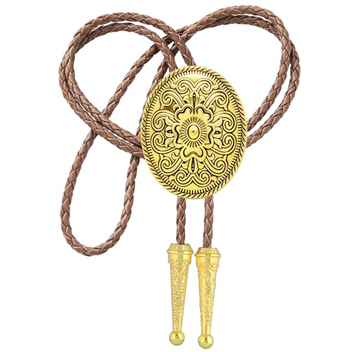 Image of Jeilwiy Bolo Tie for Men, Western Bolero Tie Cowboy Ties Native American Cowgirl Bolo Tie Accessories for Men Women