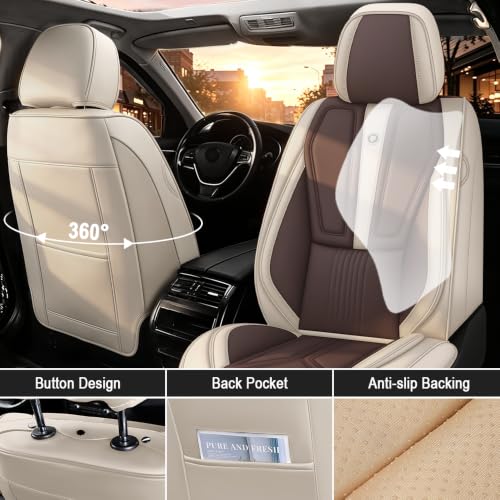 Image of Custom Car Seat Cover for Jeep Gladiator 2020-2026,Easy install,Beige Brown