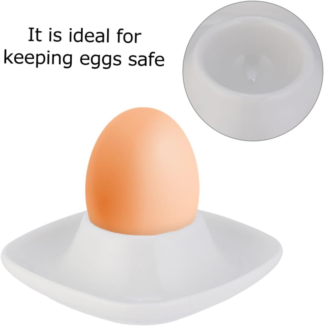 PRETYZOOM 2pcs Ceramic Holder Cups Porcelain Stands for Soft Boiled Modern Kitchen Essential for Breakfast and Entertaining Guests