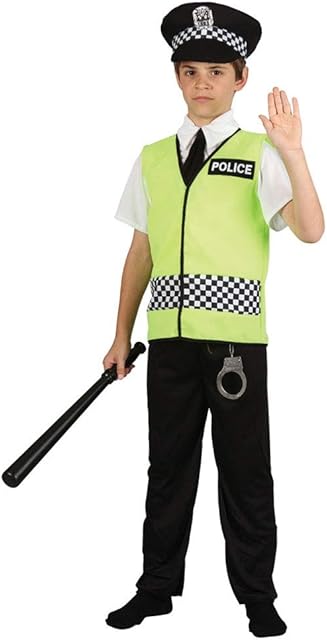 Boys Police Officer Fancy Dress Costume - Small (3-4 Years)