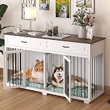 PIAOMTIEE Dog Crate Furniture, 72.4 Inch Wooden Dog Kennel, Modern Decorative Dog Crate End Table, D