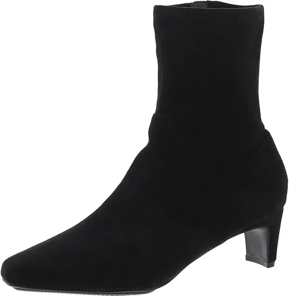 Anne Klein Womens Iga Zipper Faux Suede Booties