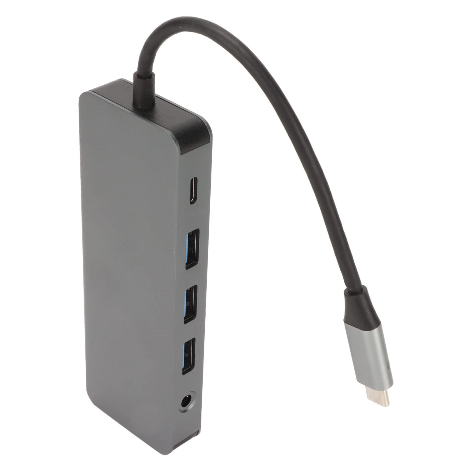KUIDAMOS Kompaktowy Aluminiowy Rozdzielacz USB C 11 w 1 z 4K HD VGA Gigabit RJ45 do Laptopów Szary